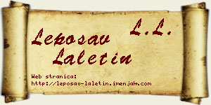 Leposav Laletin vizit kartica